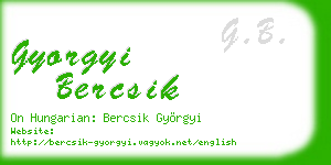 gyorgyi bercsik business card